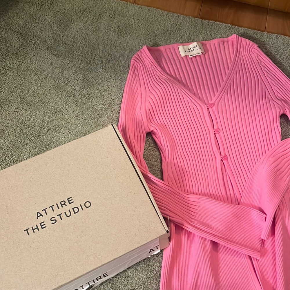 Attire the Studio Pink Cardigan
